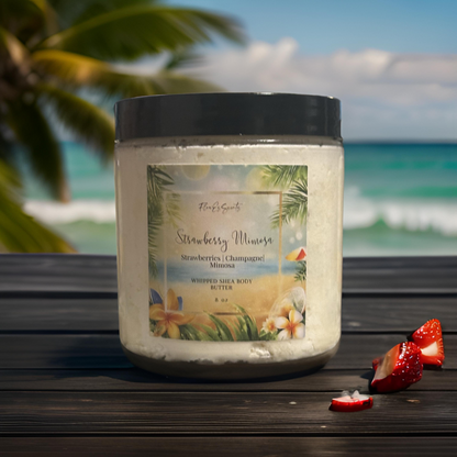 STRAWBERRY MIMOSA WHIPPED BODY BUTTER | 8 OZ